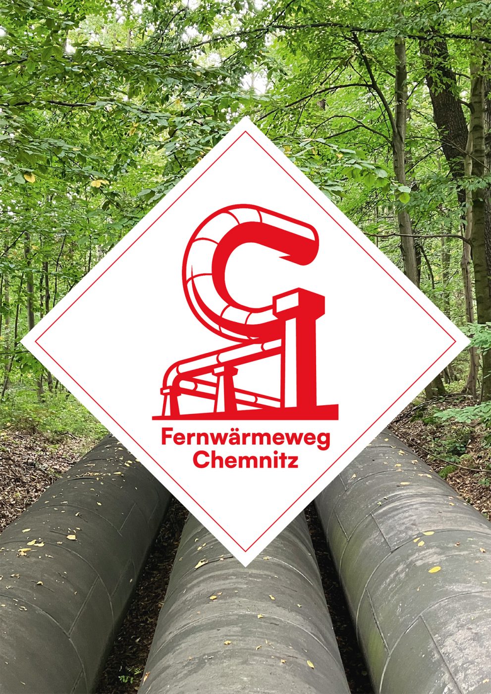 Institut Ostmoderne Chemnitz Fernwärmeweg Signet